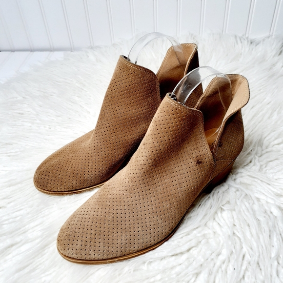 Lucky Brand Womens Suede Perforated Ankle Booties - Picture 5 of 13